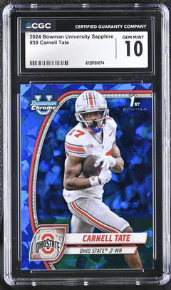 Carnell Tate 2024 University Sapphire #39 CGC 10-1