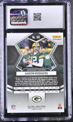 Aaron Rodgers Green 2022 Mosaic #69 CGC 10-2