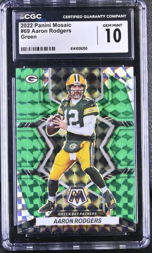 Aaron Rodgers Green 2022 Mosaic #69 CGC 10