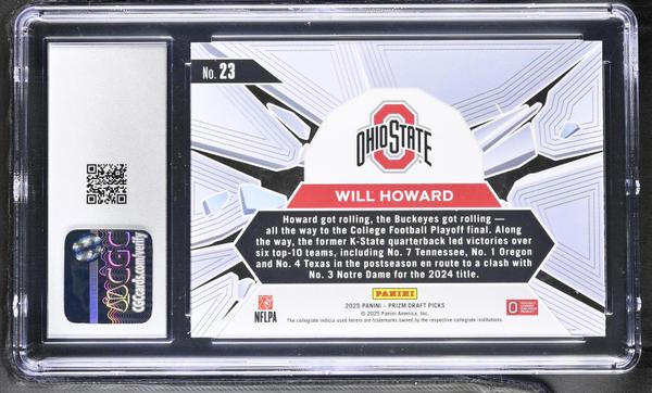 Will Howard 2025 Prizm Draft Picks Prizm Break #23 CGC 10-2
