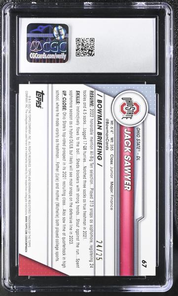 Jack Sawyer Orange 2023 University Sapphire 24/25 #67 CGC 10-2