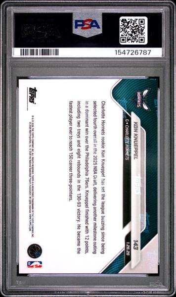 Kon Knueppel 2025 Topps Now #143 PSA 10