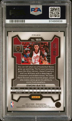 Emoni Bates 2023 Panini Prizm Red Seismic 98/299 #169 PSA 10-2