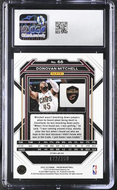 Donovan Mitchell Pandora 2022-23 Prizm Premium Box Set 122/150 #66 CGC 9-2