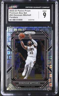 Donovan Mitchell Pandora 2022-23 Prizm Premium Box Set 122/150 #66 CGC 9-1