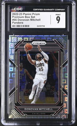 Donovan Mitchell Pandora 2022-23 Prizm Premium Box Set 122/150 #66 CGC 9