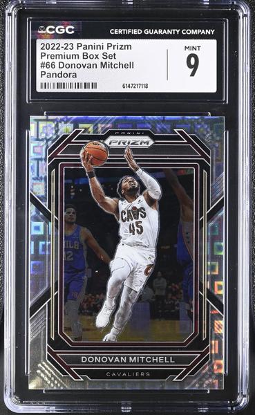 Donovan Mitchell Pandora 2022-23 Prizm Premium Box Set 122/150 #66 CGC 9-1