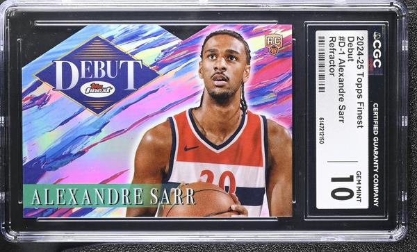 Alexandre Sarr Refractor 2024-25 Finest Debut #D-1 CGC 10