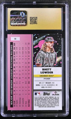 Rhett Lowder 2025 Cosmic Chrome #50 CGC PRISTINE 10-2