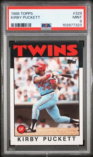 Kirby Puckett 1986 Topps #329 PSA 9