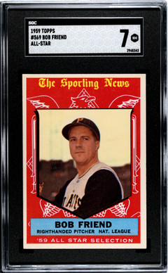 Bob Friend 1959 Topps All-Star #569 SGC 7-1