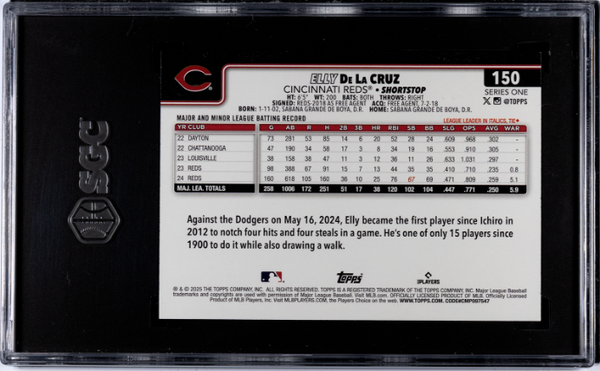 Elly De La Cruz 2025 Topps Spring Training #150 SGC 8.5-2
