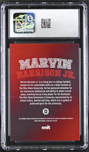 Marvin Harrison Jr. Holo 2024 Ohio State Buckeyes College Colors CGC 10-2