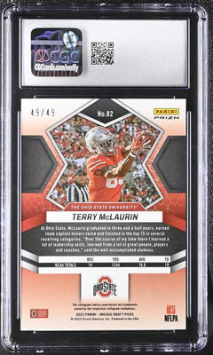 Terry McLaurin Purple 2023 Mosaic Draft Picks #82 49/49 CGC 9.5-2