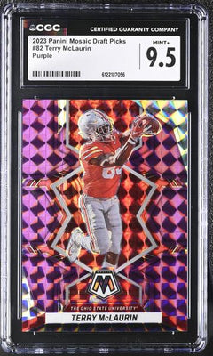 Terry McLaurin Purple 2023 Mosaic Draft Picks #82 49/49 CGC 9.5-1