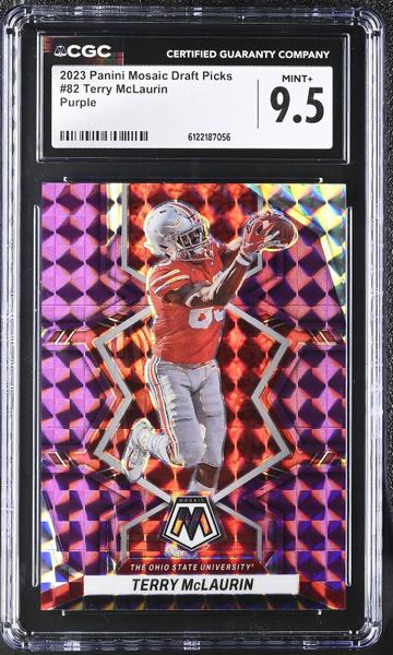 Terry McLaurin Purple 2023 Mosaic Draft Picks #82 49/49 CGC 9.5-1