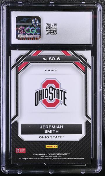Jeremiah Smith Camo Pink 2024-25 Ohio State Prizm Student Orientation #SO-6 CGC 9-2