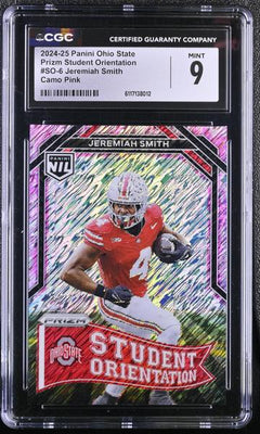 Jeremiah Smith Camo Pink 2024-25 Ohio State Prizm Student Orientation #SO-6 CGC 9-1