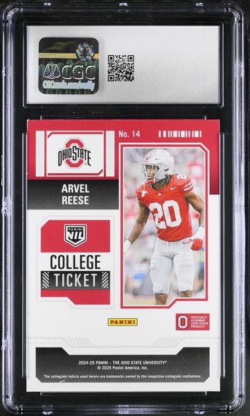 Arvell Reese Red White & Blue 2024-25 Ohio State Contenders #14 CGC 9-2
