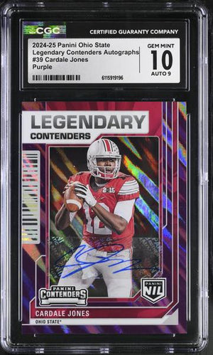 Cardale Jones Purple 2024-25 Ohio State Legendary Contenders #39 17/50 CGC 10