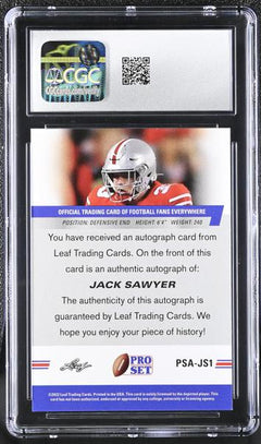 Jack Sawyer 2022 Pro Set Draft Autographs #PSA-JS1 CGC 10-2