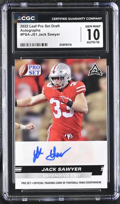 Jack Sawyer 2022 Pro Set Draft Autographs #PSA-JS1 CGC 10-1