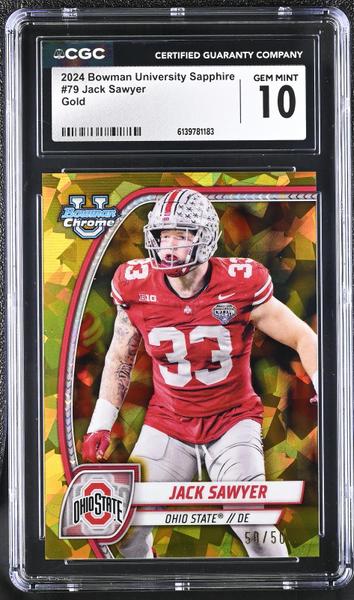 Jack Sawyer Gold 2024 University Sapphire 50/50 #79 CGC 10-1