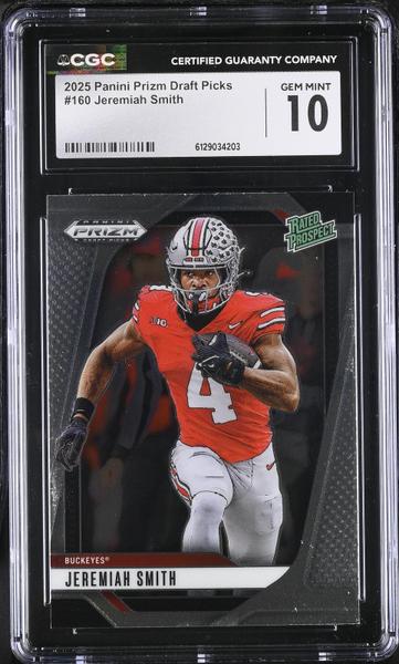 Jeremiah Smith 2025 Prizm Draft Picks #160 CGC 10-1