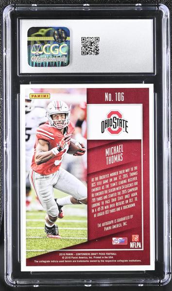 Michael Thomas 2016 Contenders Draft Picks Draft Ticket Autographs #106 CGC 10-2