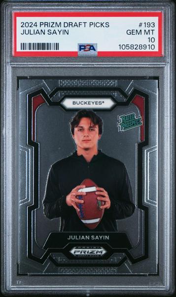 Julian Sayin 2024 Panini Prizm Draft Picks #193 PSA 10-1