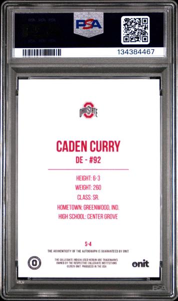 Caden Curry 2025 Onit Ohio State University Signatures #S-4 PSA 10-2