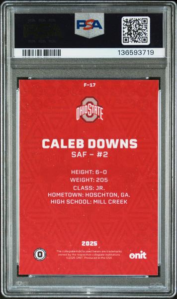 Caleb Downs 2025 Onit Ohio State University Fusion #F-17 PSA 8-2