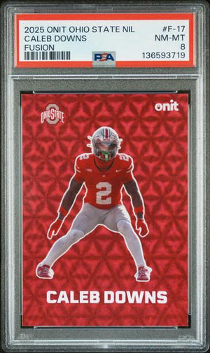 Caleb Downs 2025 Onit Ohio State University Fusion #F-17 PSA 8