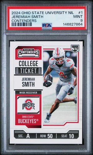 Jeremiah Smith 2024 Panini The Ohio State University Nil Contenders #1 PSA 9