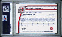 Davison Igbinosun 2024 Bowman University Chrome Green Shimmer #54 PSA 10-2