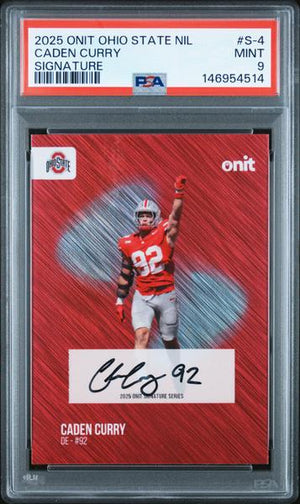 Caden Curry 2025 Onit Ohio State University Signatures #S-4 PSA 9
