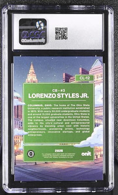 Lorenzo Styles Jr. Shimmer 2025 Ohio State Buckeyes City Limits - Night #CL-12 CGC 9-2