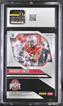 Brandon Inniss Camo Pink 2024-25 Ohio State Prizm Autographs #25 CGC 9-2