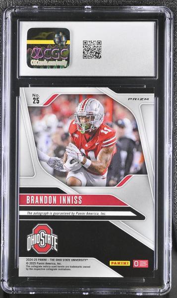 Brandon Inniss Camo Pink 2024-25 Ohio State Prizm Autographs #25 CGC 9-2