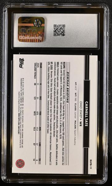 Carnell Tate 2026 The National Chrome Bowman U Football #BUFB-11 CGC 10-2