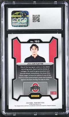 Julian Sayin 2024 Prizm Draft Picks #193 CGC 10-2