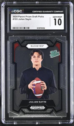 Julian Sayin 2024 Prizm Draft Picks #193 CGC 10-1