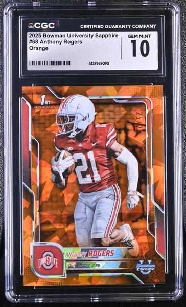 Anthony Rogers Orange 2025 University Sapphire 25/25 #68 CGC 10-1