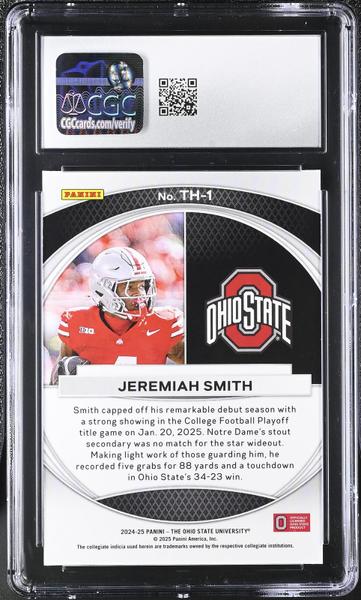 Jeremiah Smith 2024-25 Ohio State Prizm Trophy Hunting #TH-1 CGC 9.5-2