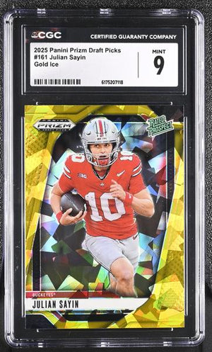 Julian Sayin Gold Ice 2025 Prizm Draft Picks #161 CGC 9