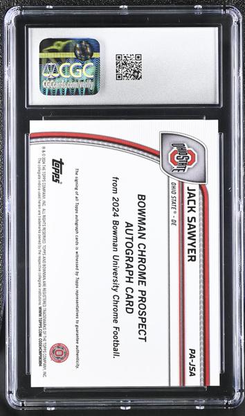Jack Sawyer 2024 University Chrome Prospect Autographs #PA-JSA CGC 10
