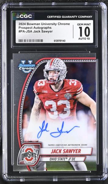 Jack Sawyer 2024 University Chrome Prospect Autographs #PA-JSA CGC 10