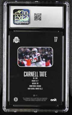 Carnell Tate Gold 2024 Ohio State Buckeyes Blackout #BL-1 CGC 10-2