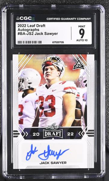 Jack Sawyer 2022 Draft Autographs #BA-JS2 CGC 9-1