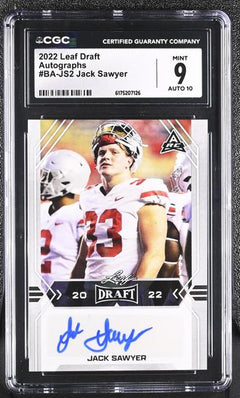 Jack Sawyer 2022 Draft Autographs #BA-JS2 CGC 9-1